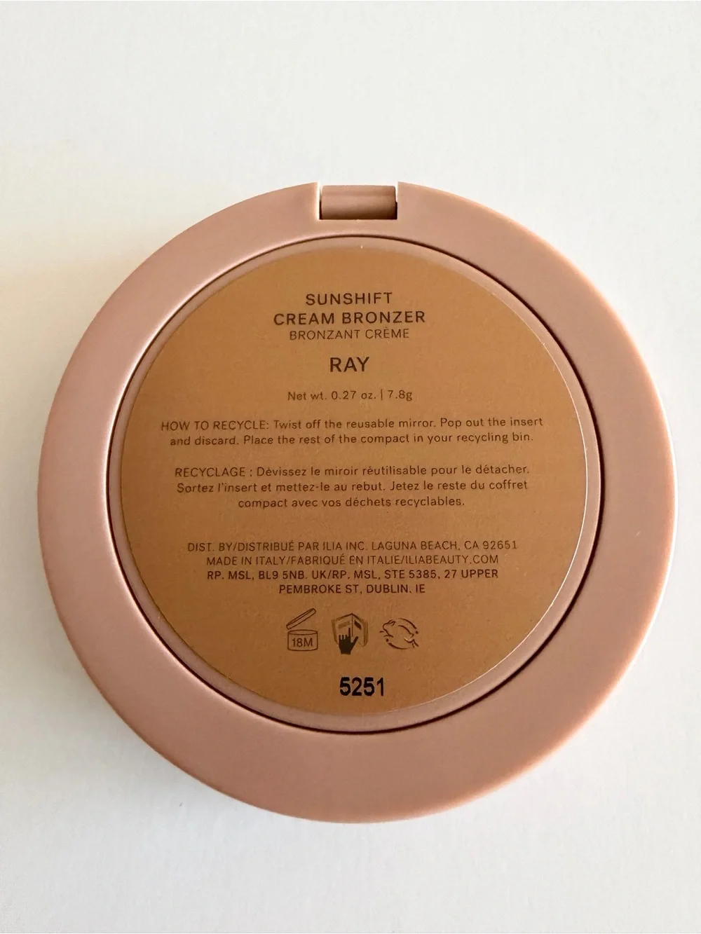 ILIA Sunshift Cream Bronzer - swatched once